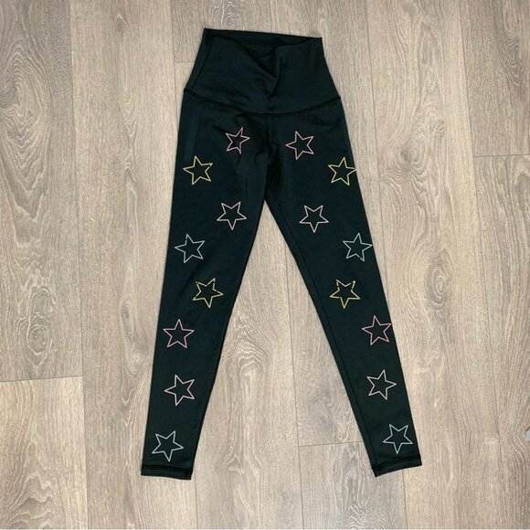 Beach Riot Soulcycle Star Studded High Rise Leggings Black Size Small - Picture 5 of 15